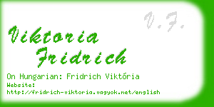 viktoria fridrich business card